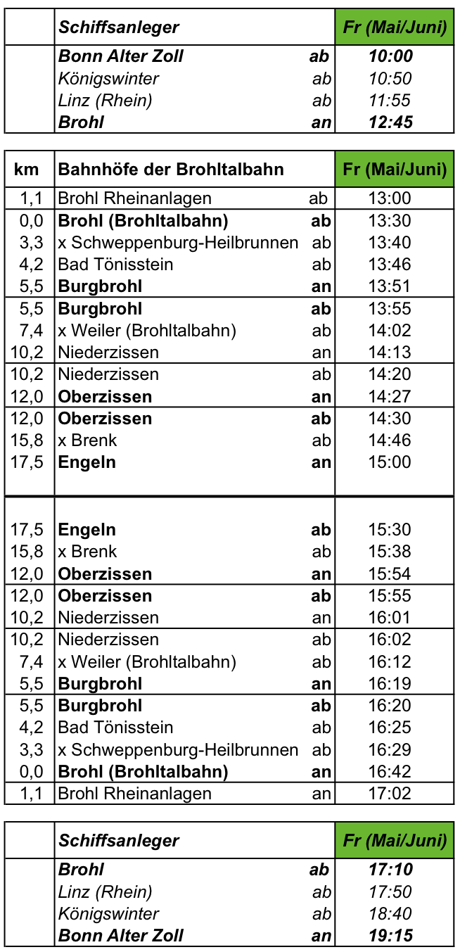 Fahrplan 2016 hellgrun Schiff