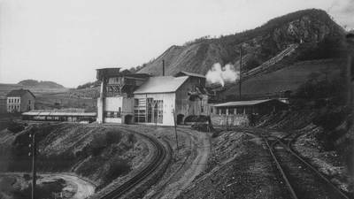 Steilstrecke mit Phonolithwerk bei Brenk (Bild: Sammlung Gert Zenner)